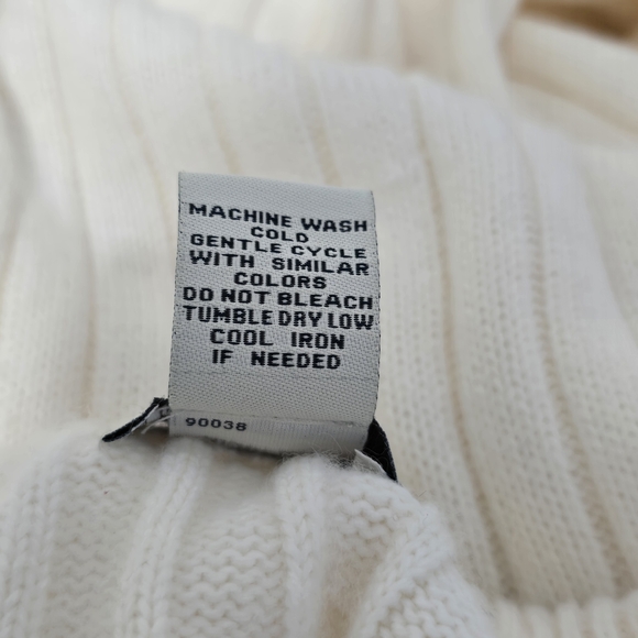 Classic Elements Vintage Cream Cable Knit Cardigan With Gold Buttons Size Medium - Picture 6 of 6